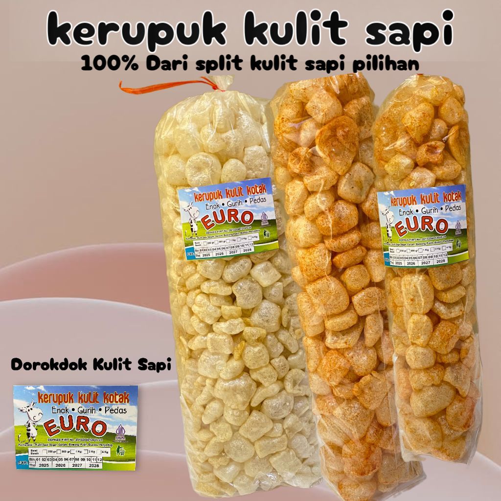 

CEMILAN 1 BALL KERUPUK KULIT SAPI ASLI ± 100GR DOROKDOK KILOAN VIRAL MURAH ENAK HALAL RENYAH