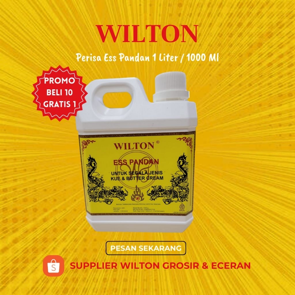 

[PROMO BELI 10 GRATIS 1] WILTON Essens Pandan 1 Liter / 1000ml – Perisa Kue & Butter Cream