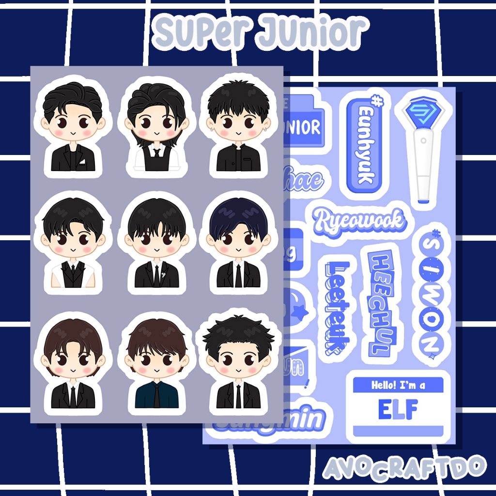 

[ AVOCRAFTDO ] Sticker Kpop Super Junior die cut