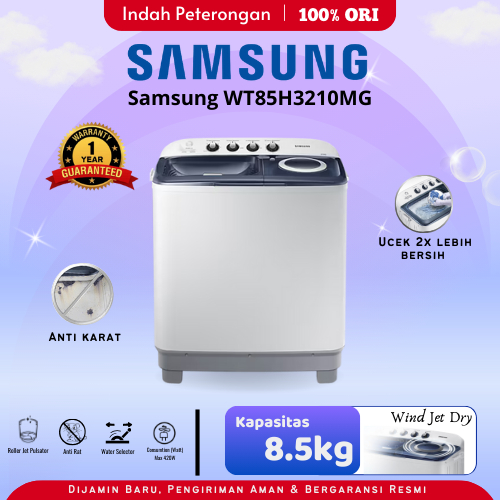 MESIN CUCI SAMSUNG WT85H3210MG/MESIN CUCI 2 TABUNG/MESIN CUCI MURAH