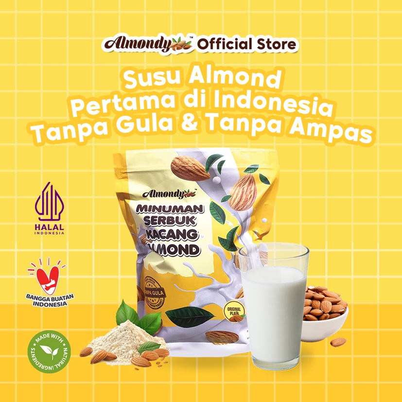 

Almondy Minuman Serbuk Kacang Almond - ASI BOOSTER - Susu Almond - Original Plain 1Kg