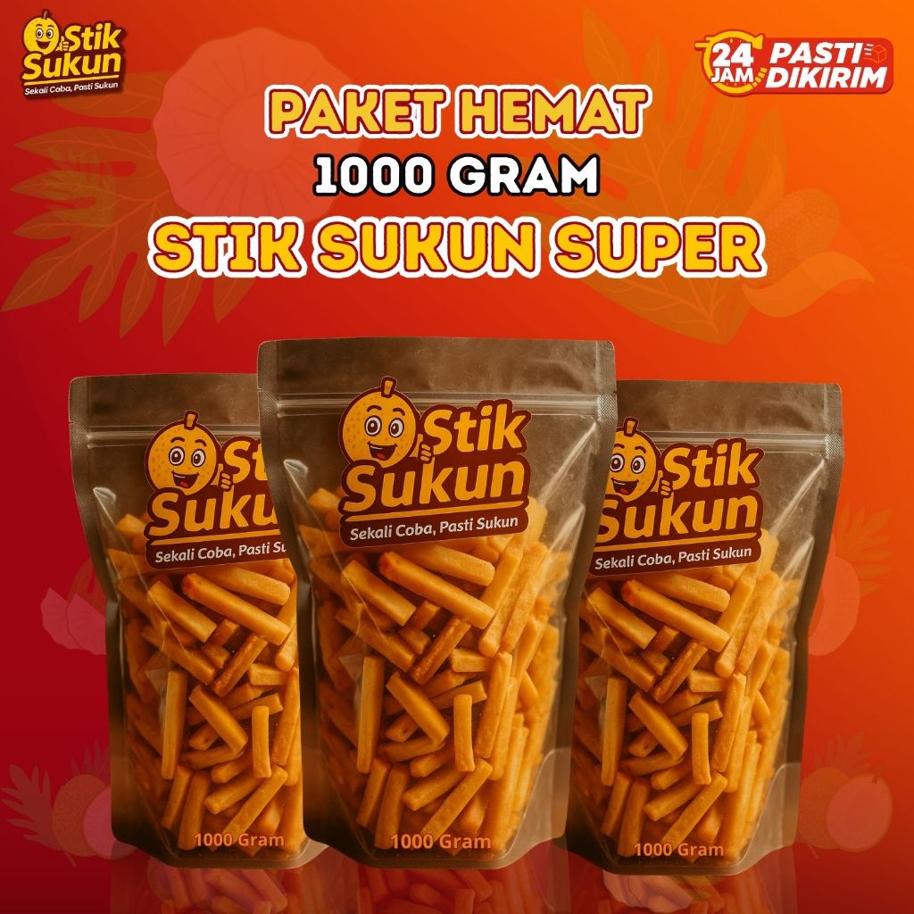 

Paket Hemat 1000 Gram Stik Keripik Kripik Stick Sukun Mentega Grade A Asin Gurih Renyah Nagih Asli