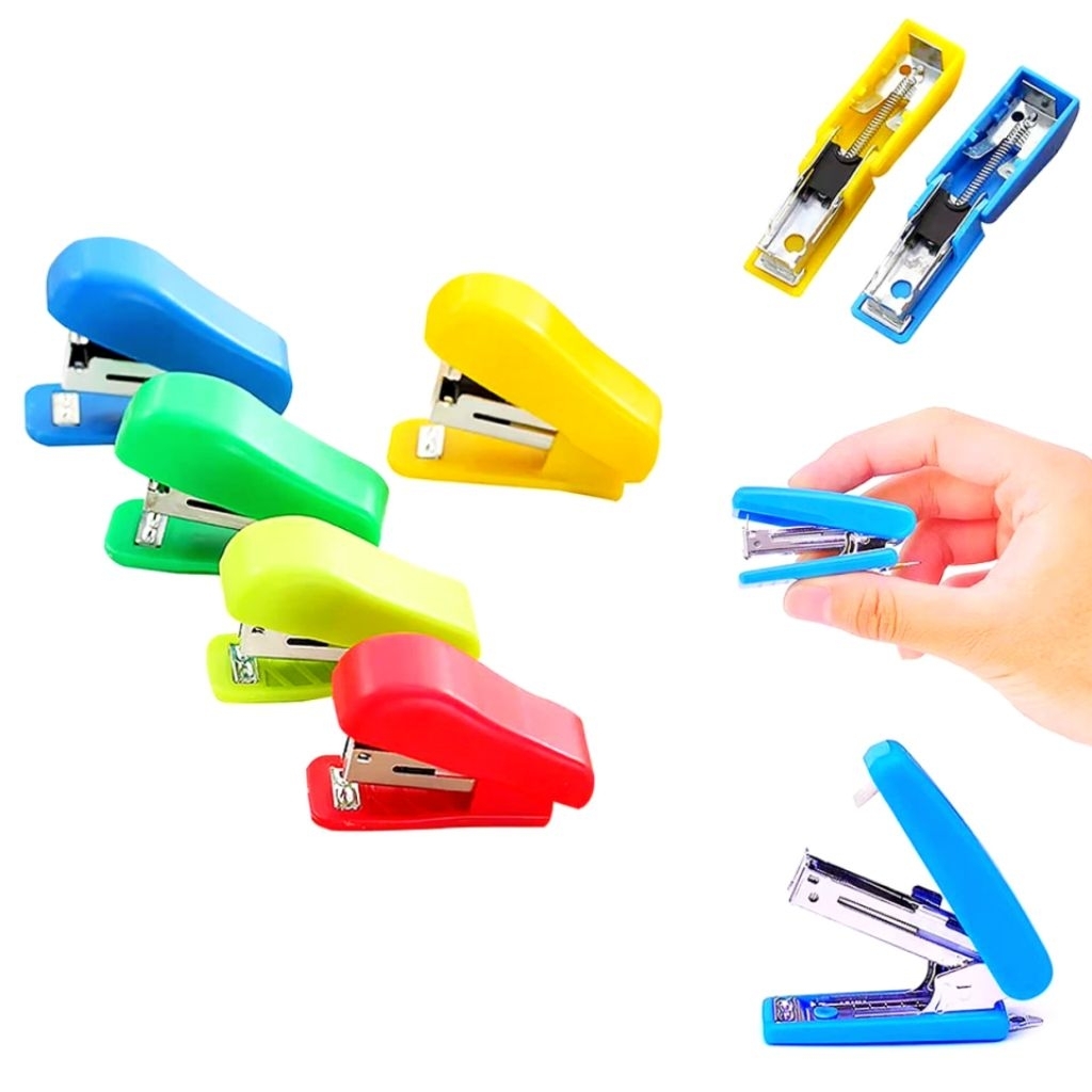 

Staples Stapler Mini Kecil Set Unik Lucu Bonus isi ATK Portable Alat Penjepret Kertas Mini Free Refill 1 Baris Isi ulang no 10 10-1m Unik Lucu
