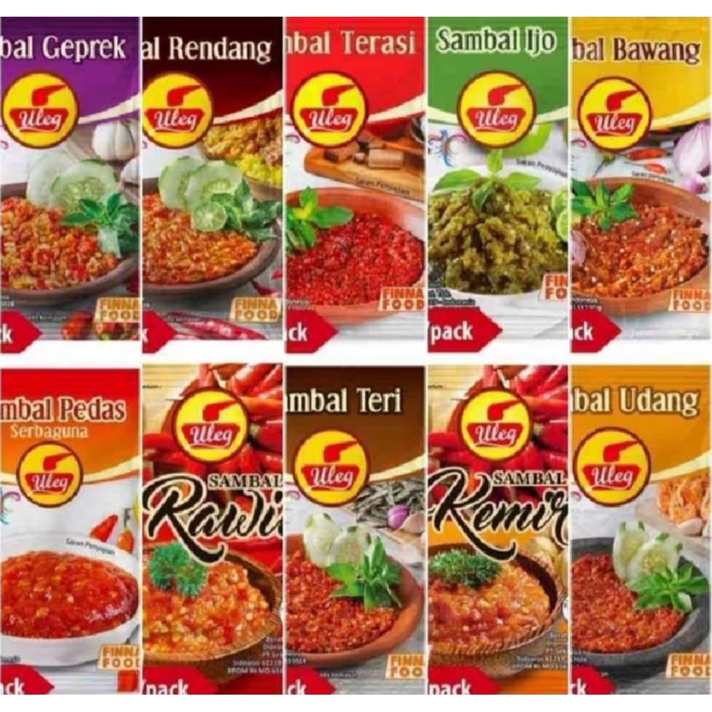 

Sambal Instan Uleg Renceng Sachet Berbagai Macam Rasa Tinggal Pilih Sesuai Selera isi (10pcs)