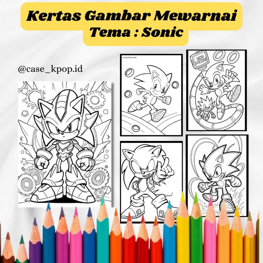 

20 LEMBAR KERTAS MEWARNAI ANAK TEMA SONIC (READY LANGSUNG KIRIM)