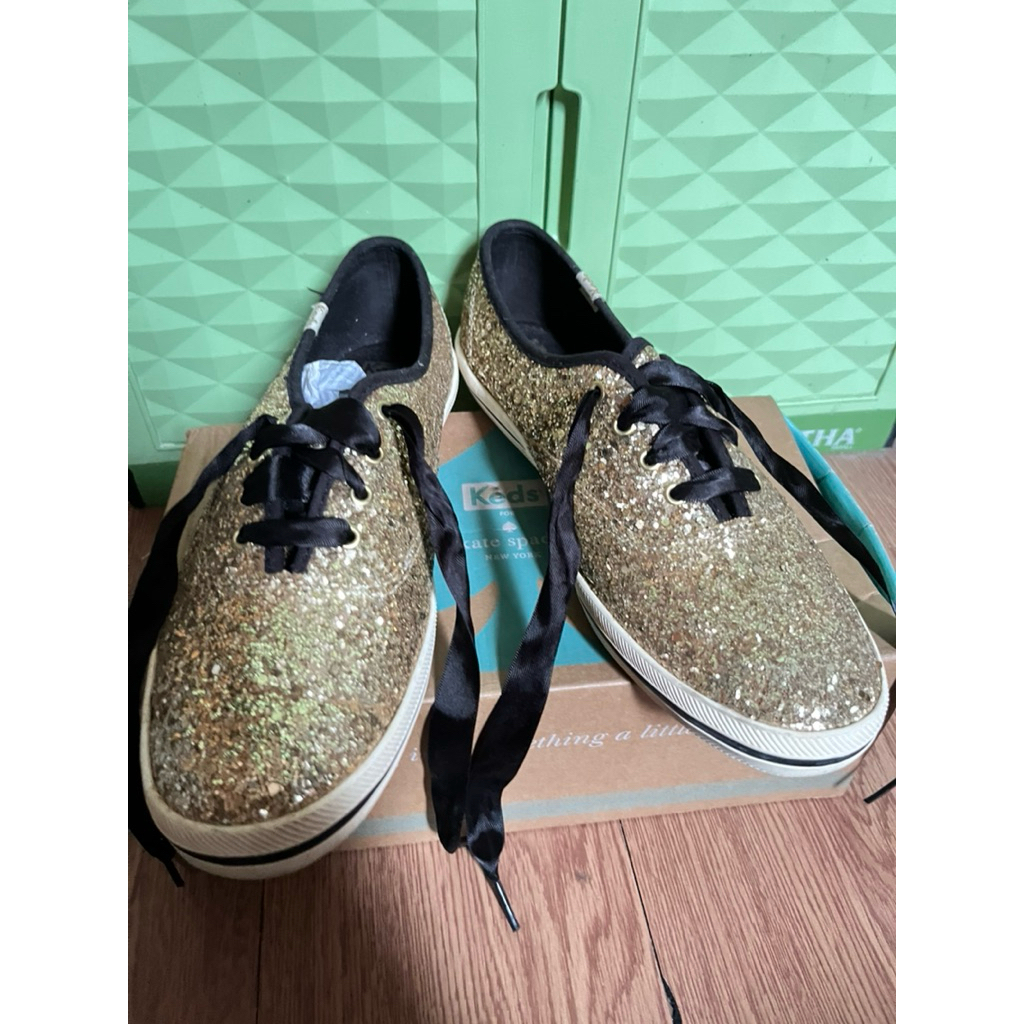 Keds (Kate Spade) gold glitter original