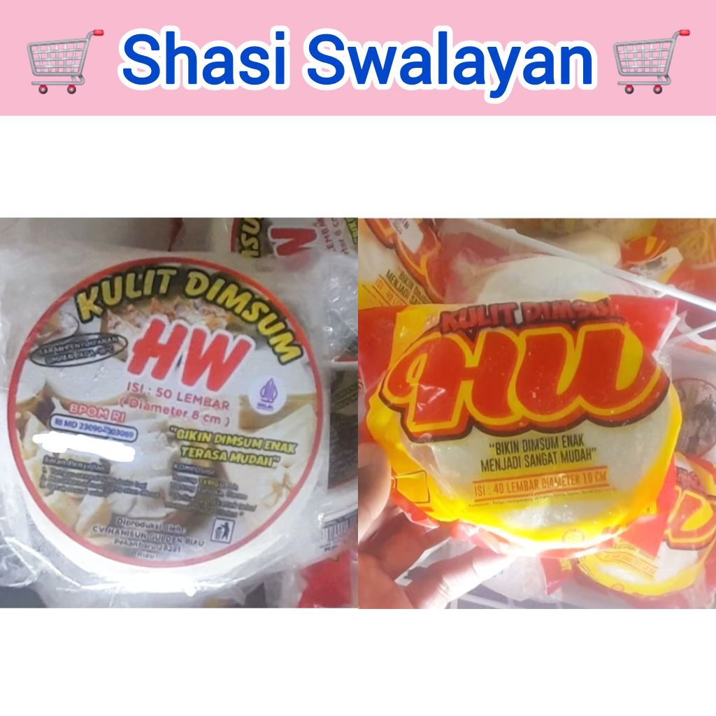 Kulit Dimsum HW 40 lembar 10cm / 50 lembar 8 cm