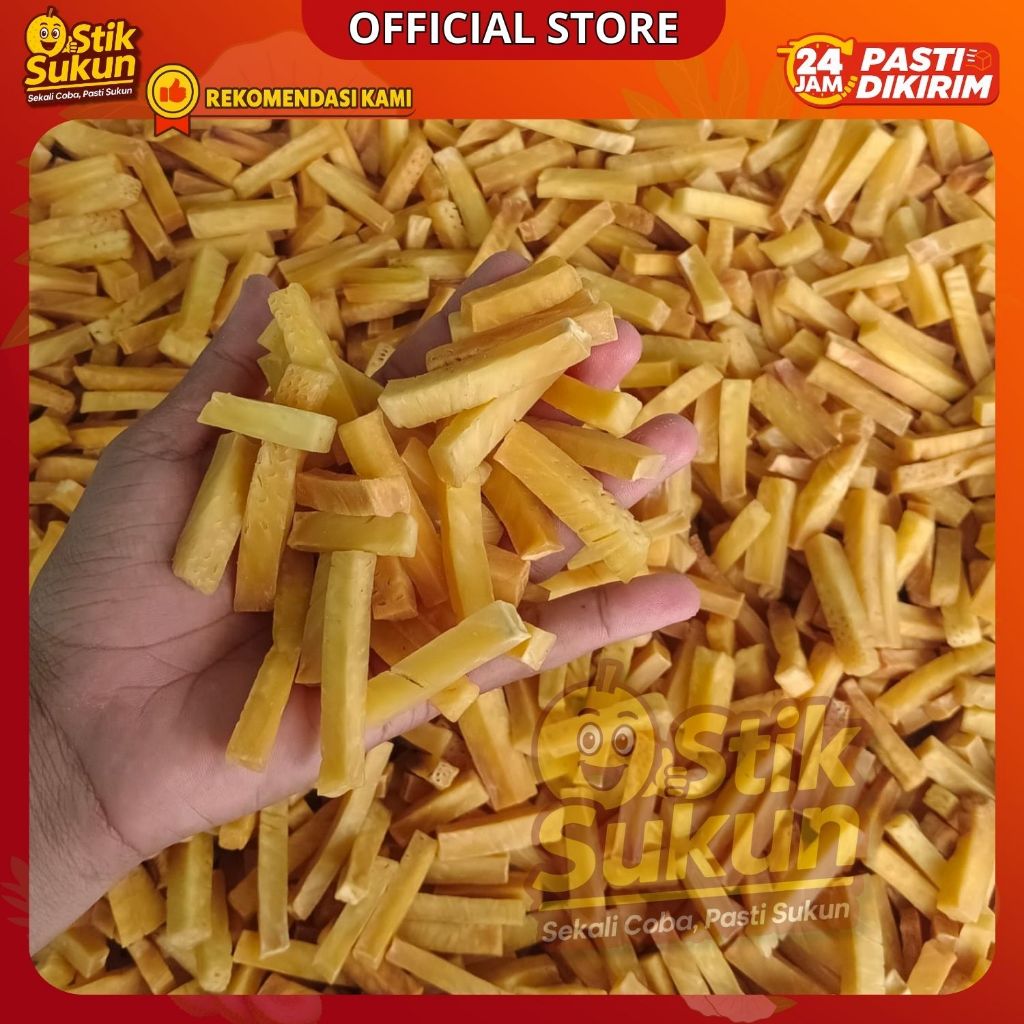 

Stik Stick Keripik Kripik Sukun Mentega Super Grade A Rasa Asin Gurih Goreng Renyah Krispy 100% Alami Tanpa Pengawet 250Gram 500Gram 1000Gram 1Kg Original