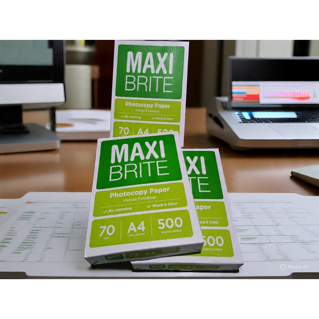 

KERTAS HVS MAXI BRITE A4 70 GSM KUALITAS BAIK