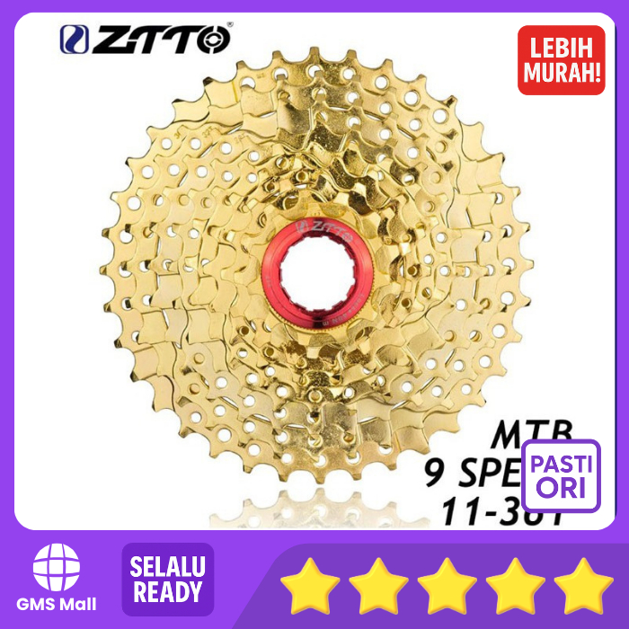Gir Sepeda Lipat Gear Sepeda 9 Speed MTB RB ZTTO Sprocket 11-36T GOLD