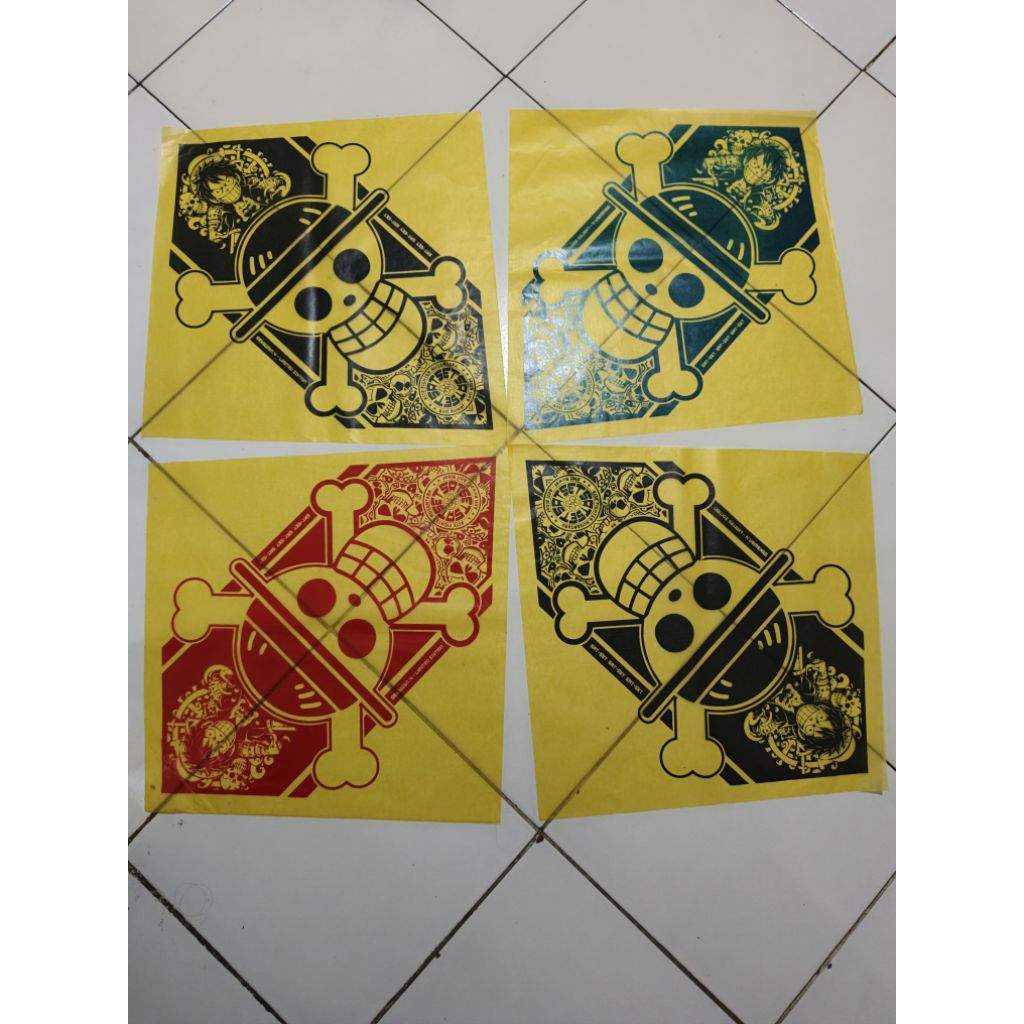 Kertas layangan sukhoi, kertas minyak sablon warna kuning