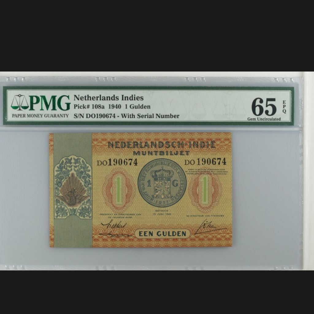 PMG MUNTBILJET 1 GULDEN PMG 65 EPQ DO190674