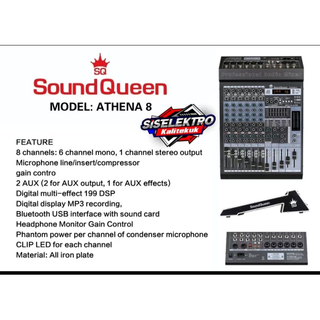 mixer soundqueen athena 8 original soundqueen mixer atena 8