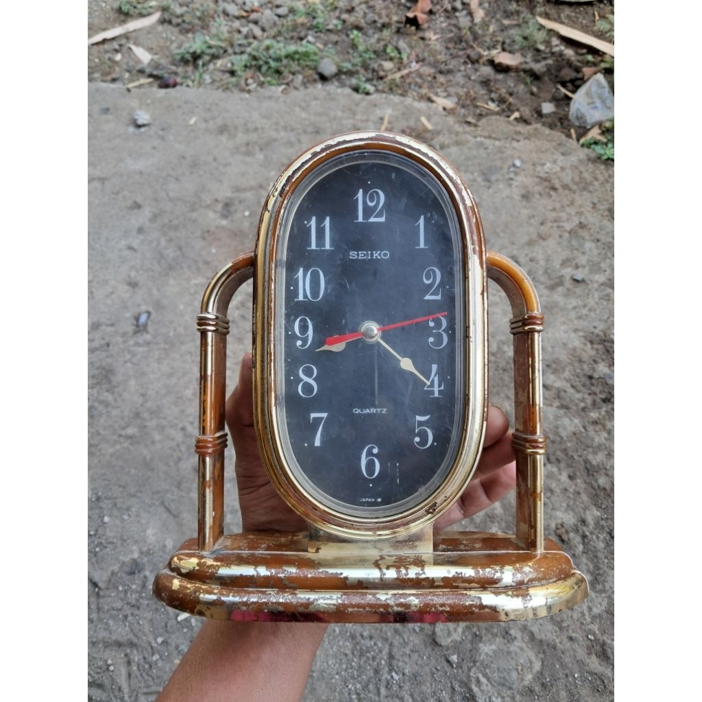 Jam Meja Seiko SKP Japan unik jadul klasik nyala