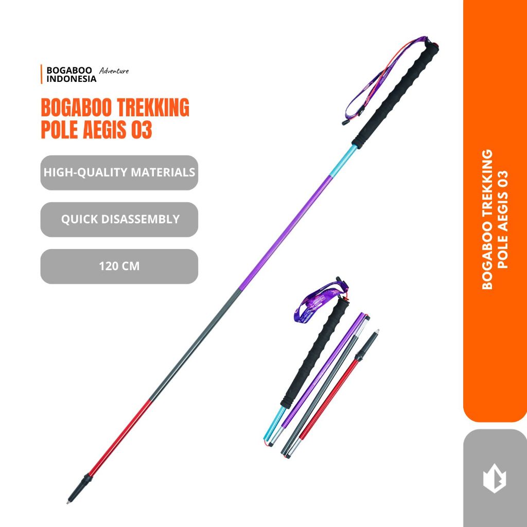 Trekking pole BOGABOO Lipat AEGIS 03 - Tongkat Pendaki - Tongkat Gunung Camping -Tracking Pole - tra