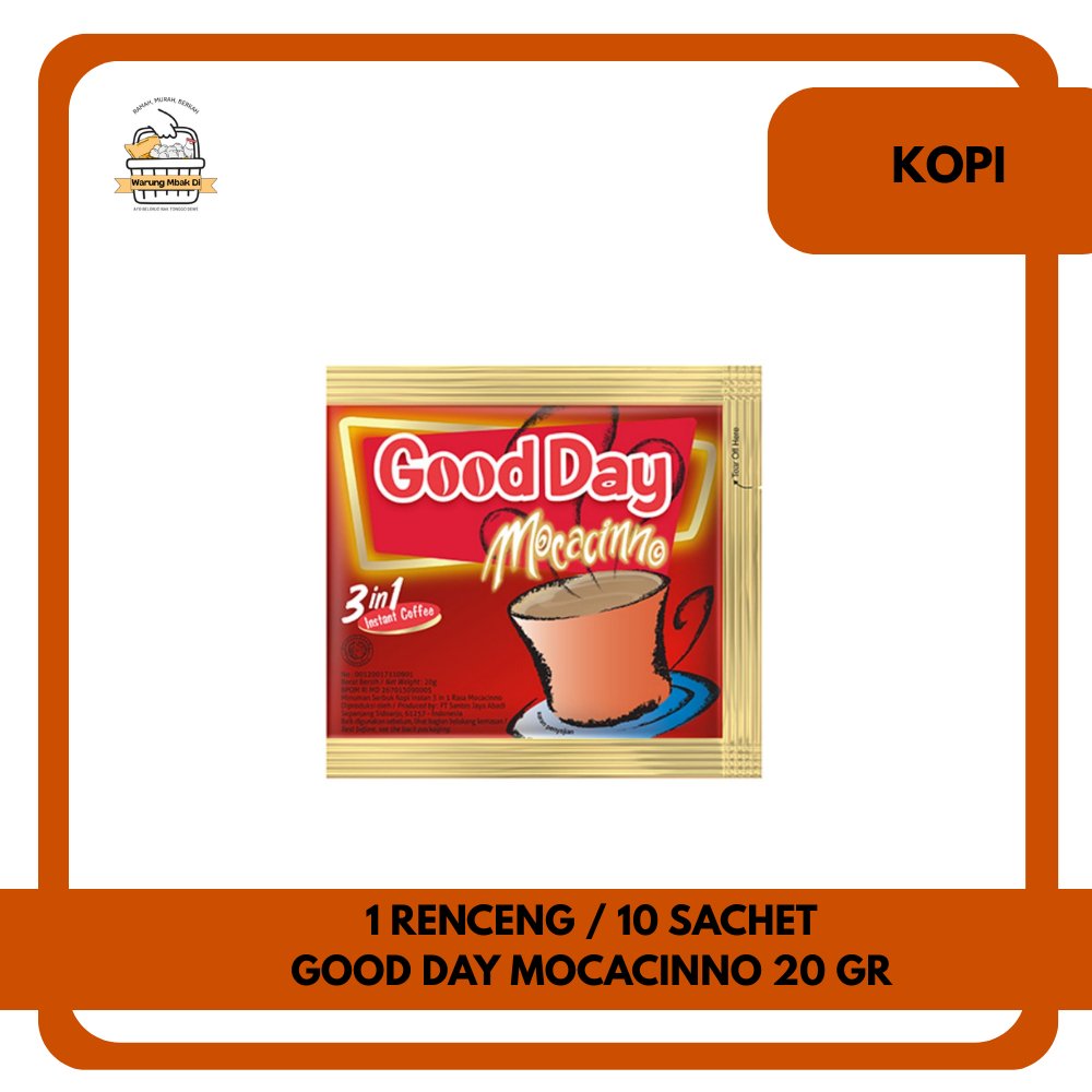 

Good Day Mocacinno 1 Renceng / 10 Sachet