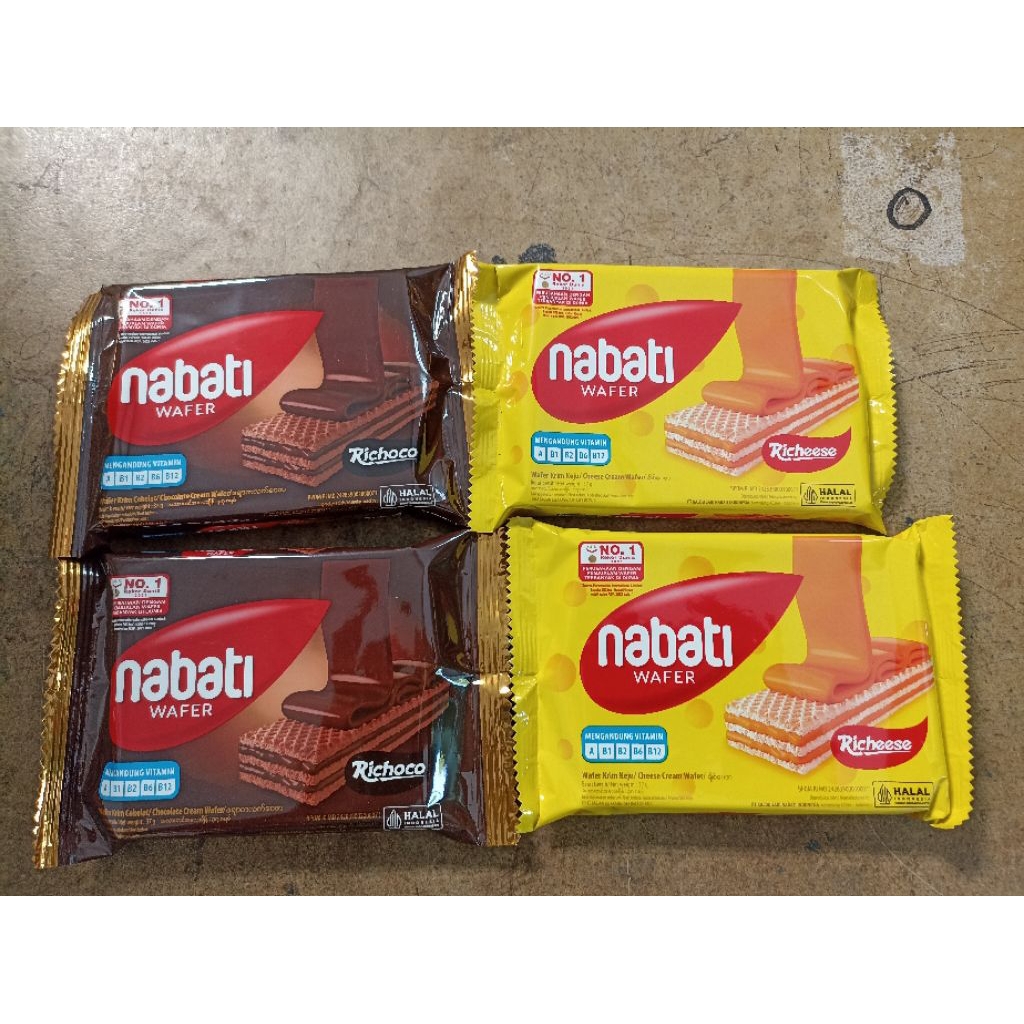 

1 Dus Richoco Nabati wafer M1 37g wafer rasa coklat dan wafer rasa keju isi 80 pcs