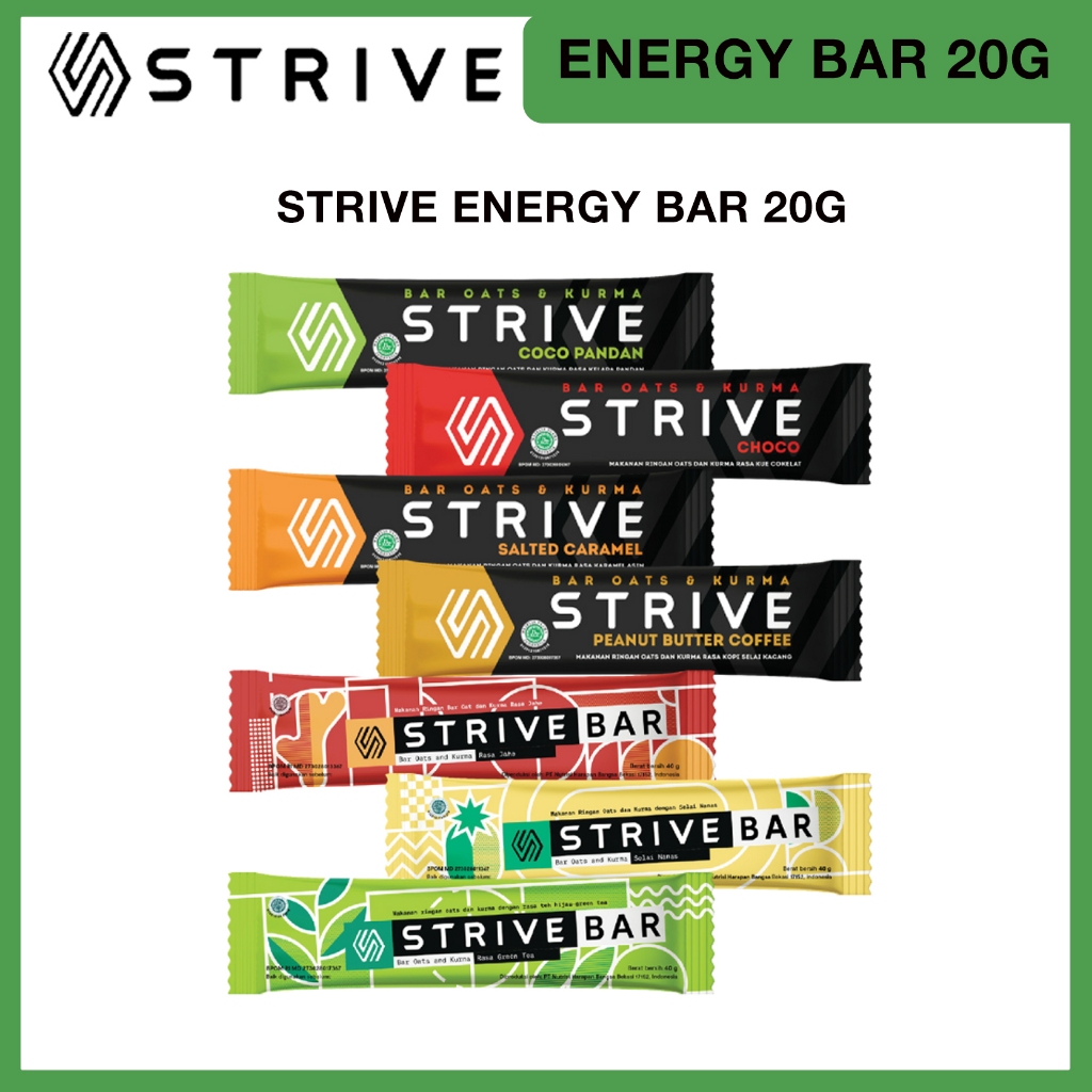 

STRIVE Energy bar fullbar 40g BPOM halal