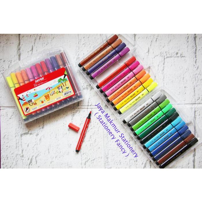 

Joyko Color Pen 24 Warna CLP-57-24 Original (1 SET) / Pen Pena Warna Water Based 24 Color CLP 54 24 Per Set