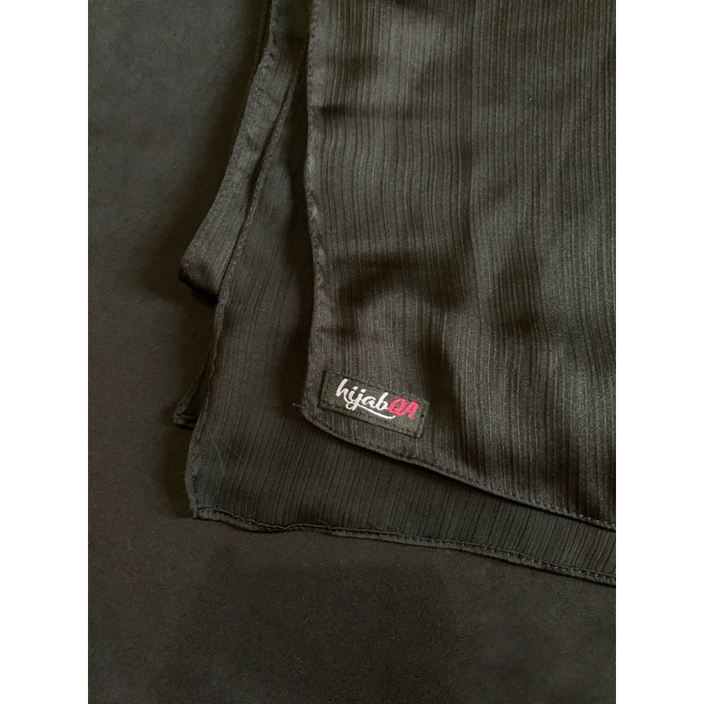 Preloved Pashmina Silk Hijabqa - Black