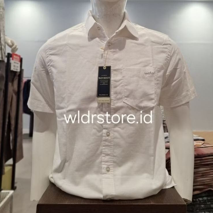 KEMEJA PUTIH PRIA BRAND WATCHOUT ORIGINAL WS900100002 WHITE