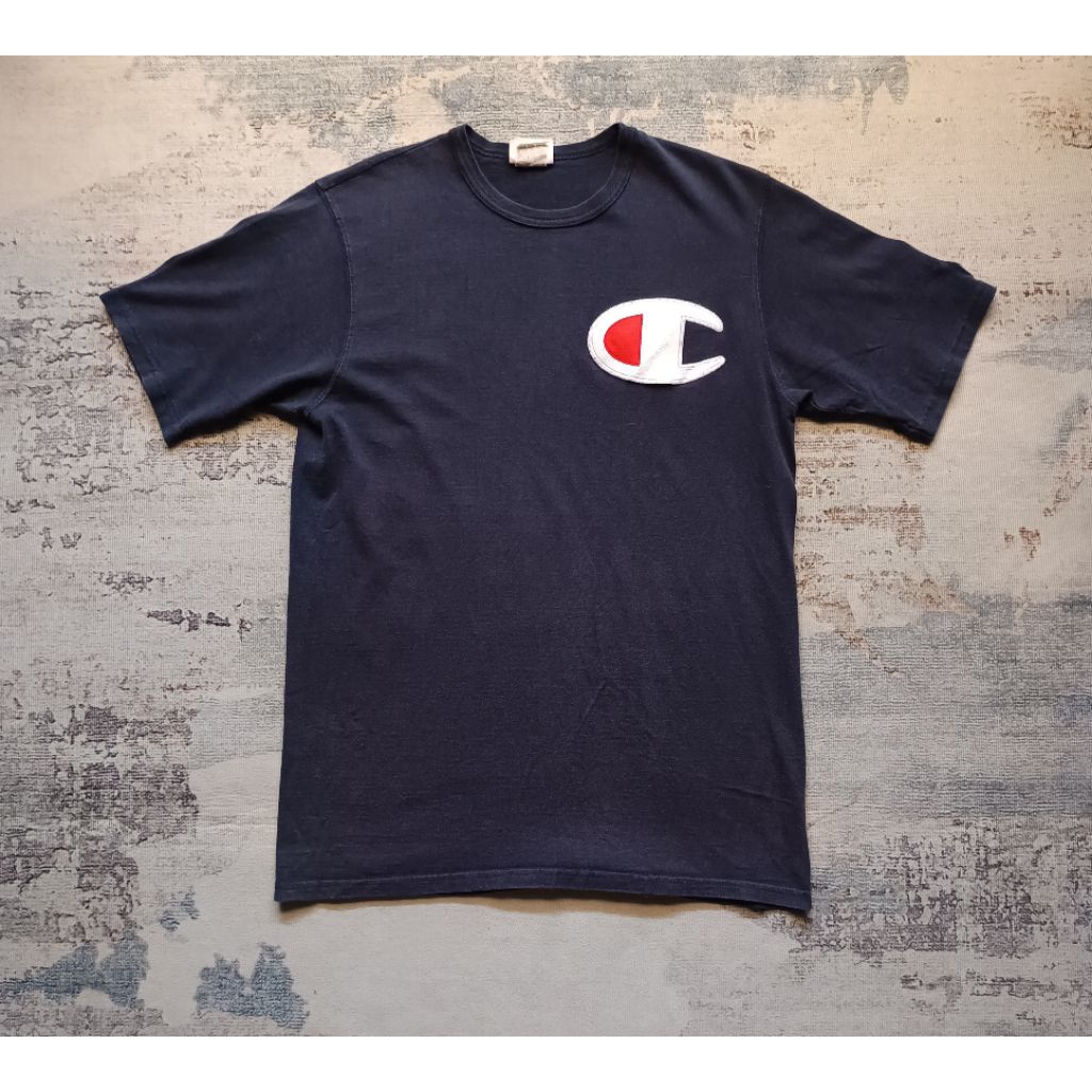 kaos lengan pendek vintage champion Honduras big logo bordir navi
