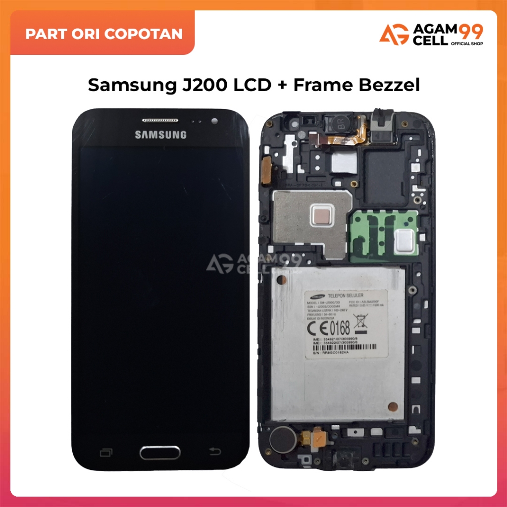 Samsung J200 LCD + Frame Bezzel Ori Copotan