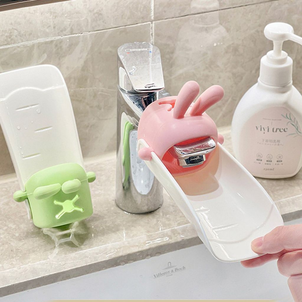 Penyambung Kran Cuci Tangan Wastafel Silikon Karakter Lucu Pemanjang Kran Faucet Extender