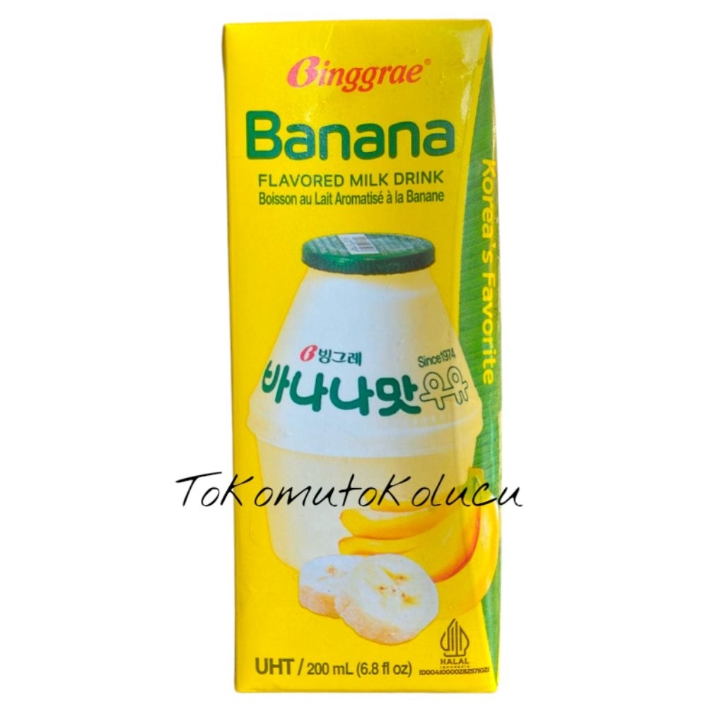 

binggrae banana flavored milk drink 200ml susu rasa pisang