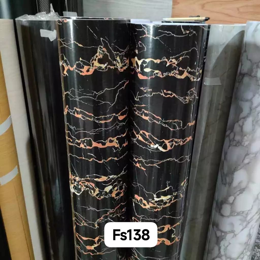 PVC SHEET STIKER/PELAPIS FURNITURE/WALLPAPER STIKER MARMER/WALLPAPER STIKER LANTAI MARMER HITAM/WALL