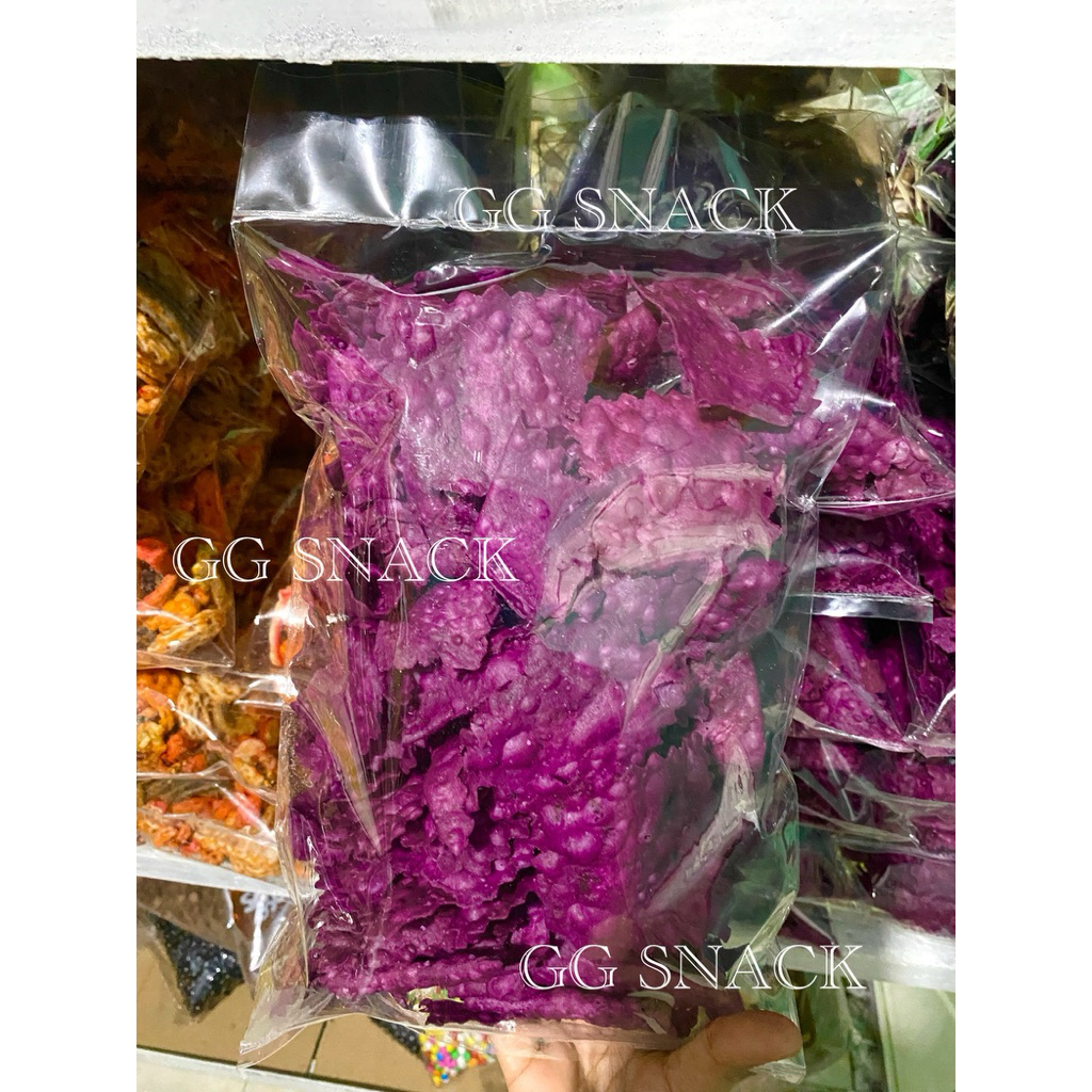 

1Kg KERIPIK UBI UNGU ENAK MANIS GURIH / cemilan snack ubi ungu cemilan pekanbaru