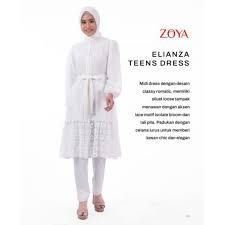 Zoya ELIANZA MIDI dress PUTIH gamis remaja zoya