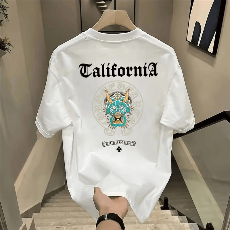 Erigo T-Shirt T-shirt Hitam Putih Gaya Jepang - Model Unisex