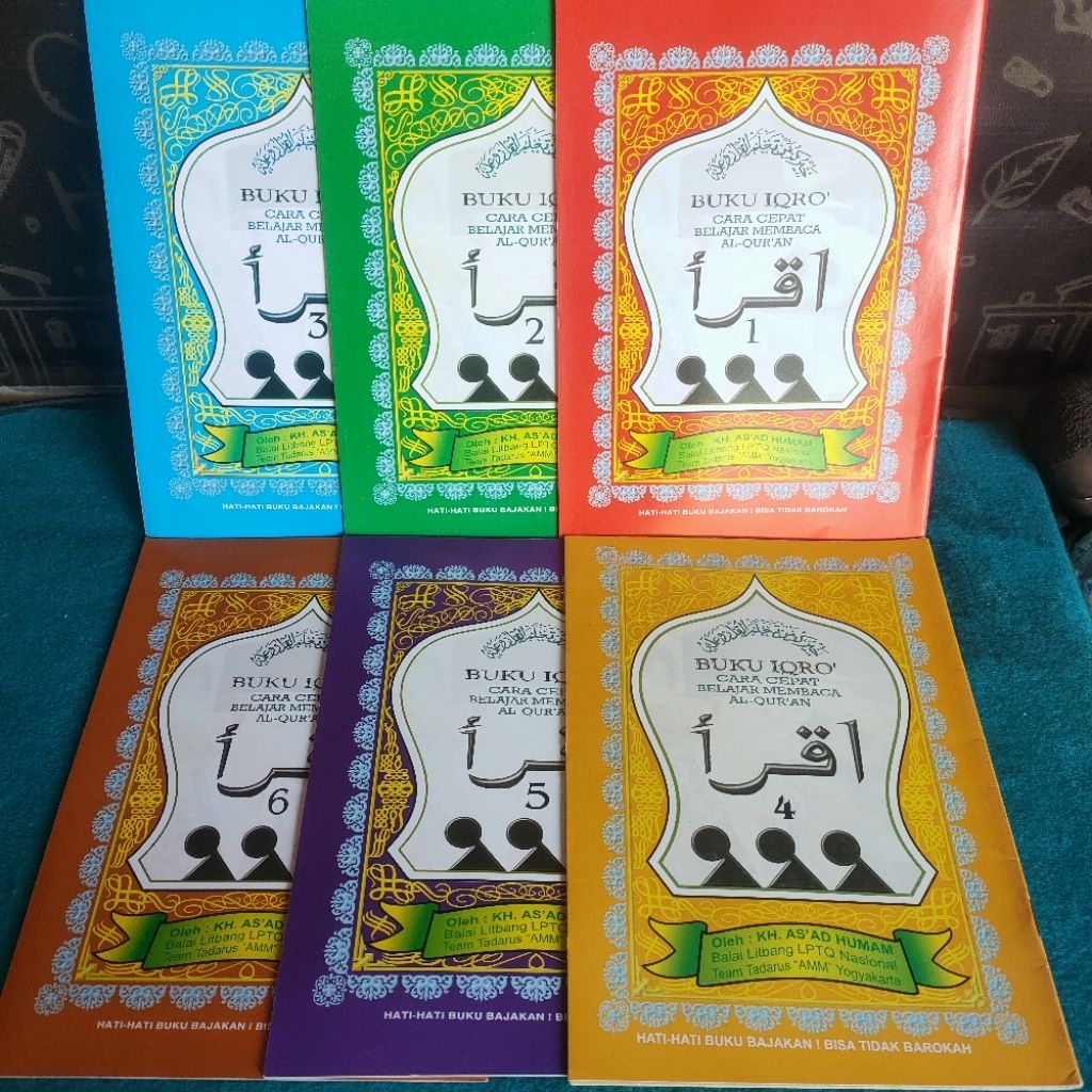 Kitab Iqro | Buku Iqro | Iqro Warna Per Jilid Besar Juz 1 - 6