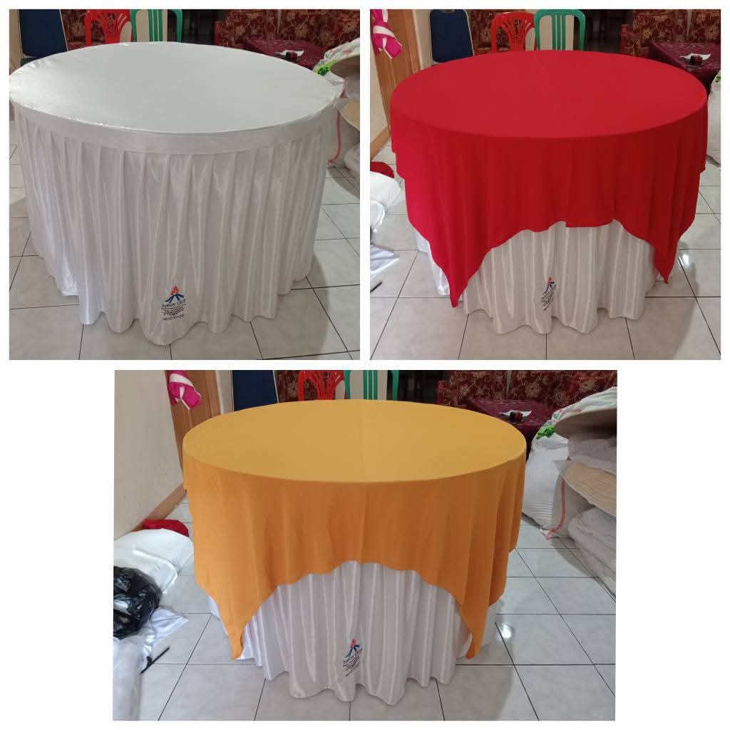Variasi meja bulat/Taplak meja bulat/Cover meja bulat kain lotto