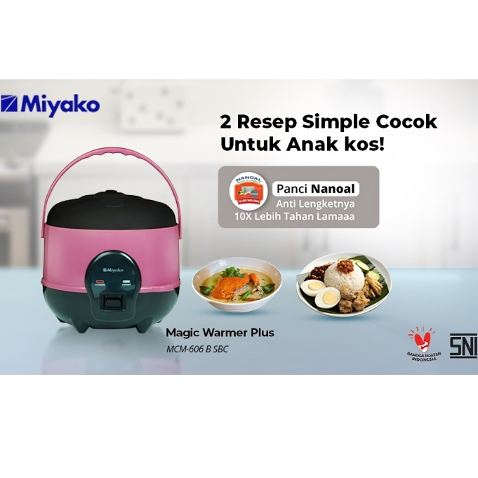 Magic Com Miyako MCM-512C SBC 1,2 Liter / Rice Cooker Miyako MCM512C SBC 1.2L Pemanas Nasi Miyako