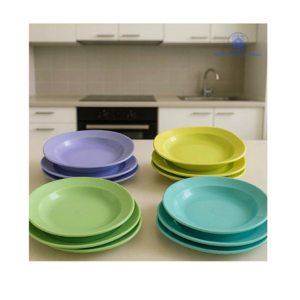 Piring Makan plastik tebal / Piring Makan Nikita / Piring Makan plastik persegi empat / Piring Makan