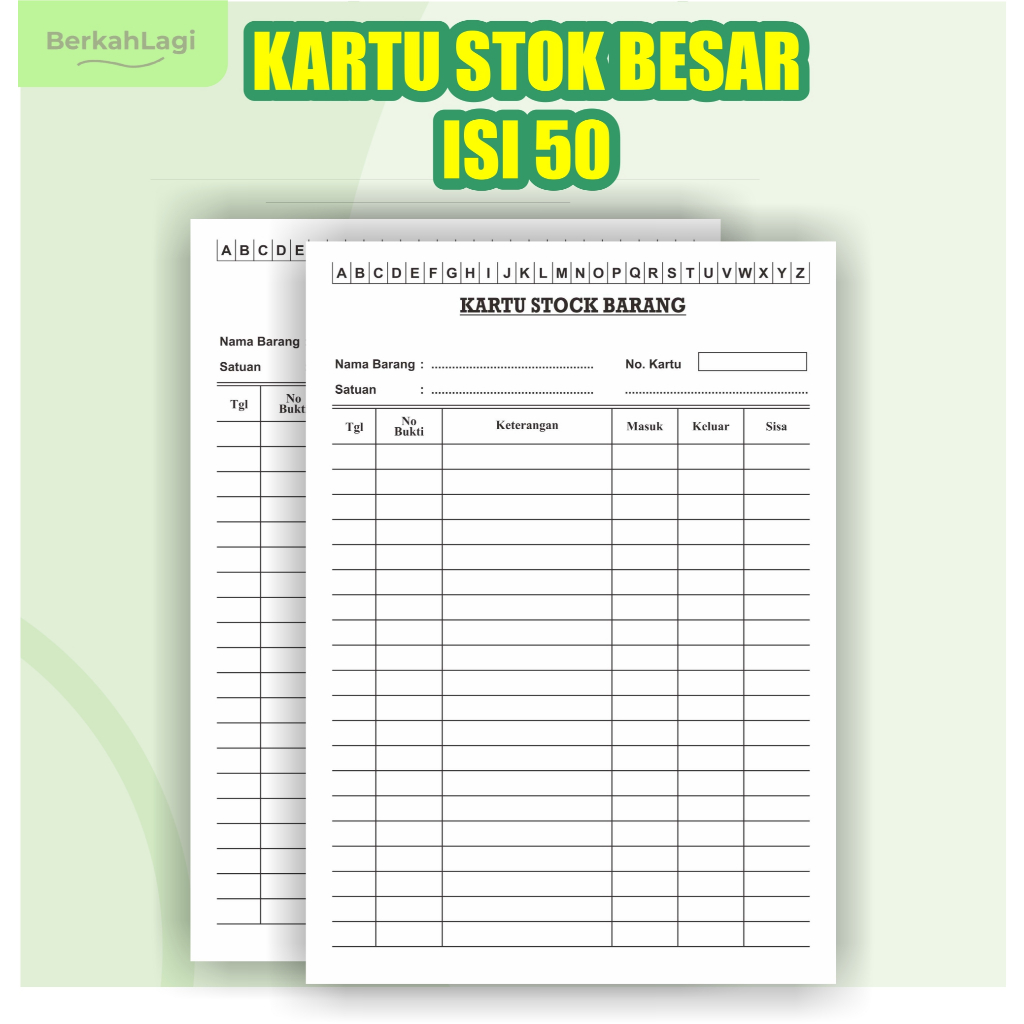 

Kartu Stok Barang, Kartu Stok BESAR Obat kartu stok barang bolak balik