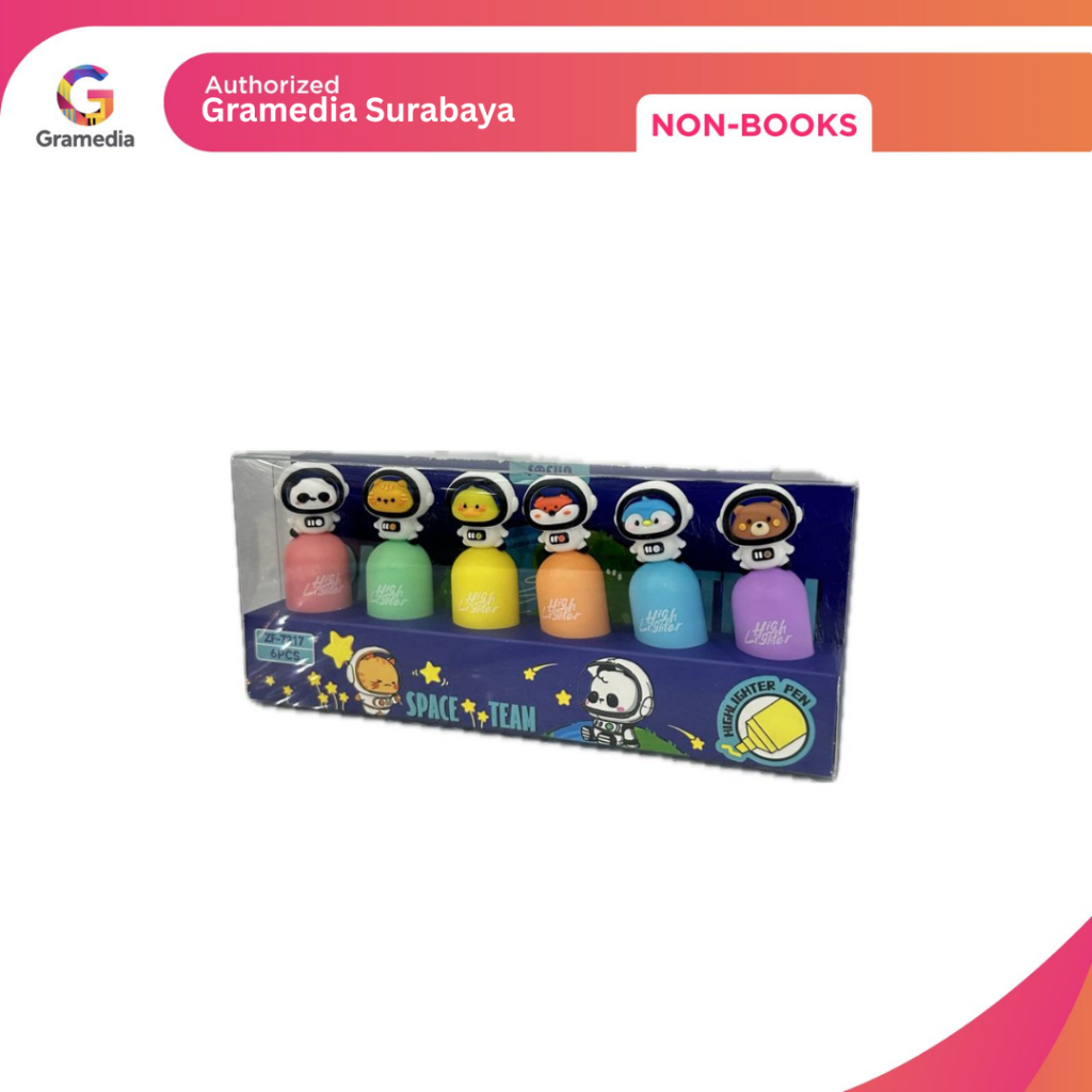 

Gramedia Surabaya - Kako Space Team Highlighter Pen Set 6 ZF7217-2/6