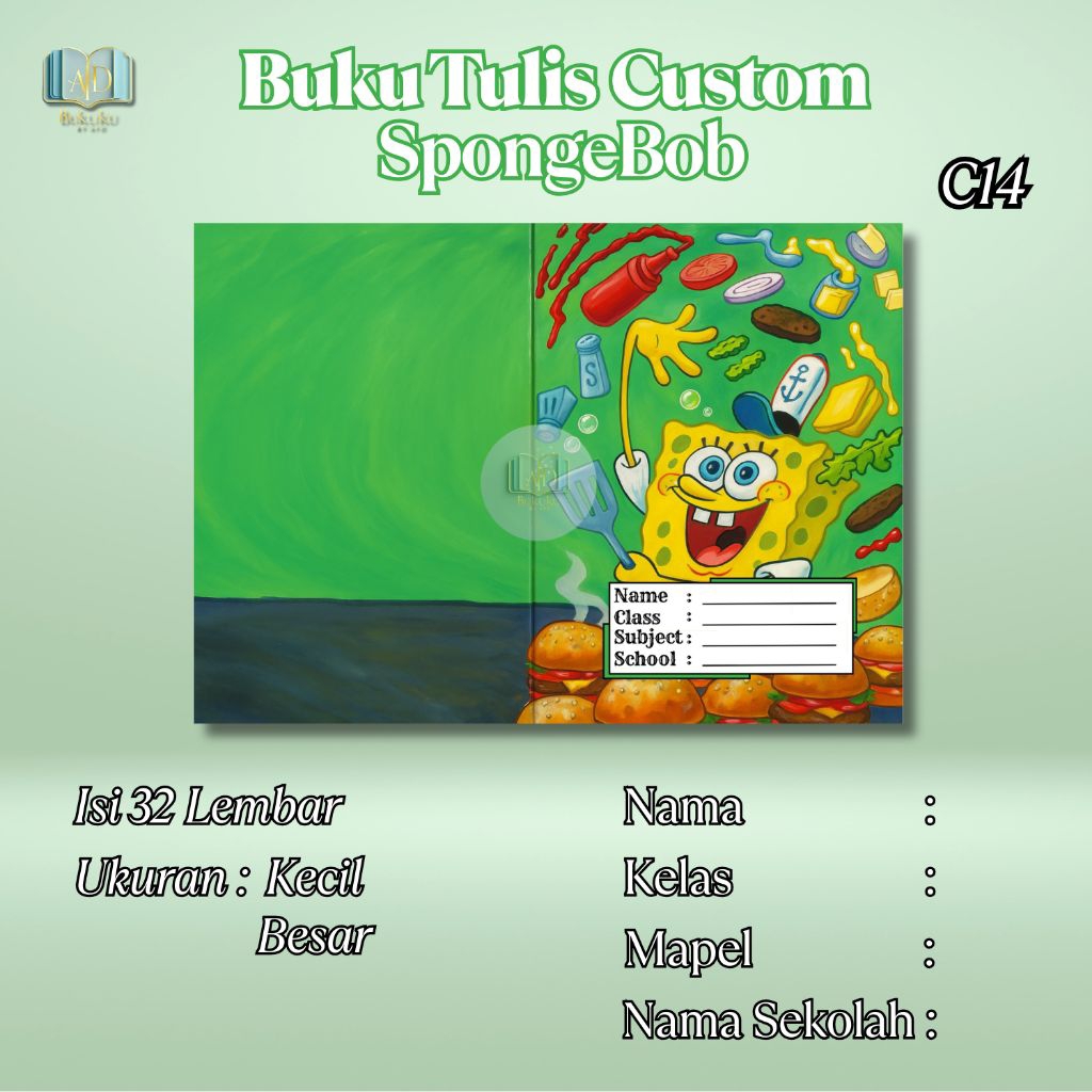 

Buku Tulis Custom Spongebob – Desain Keren + Isi Edukatif!