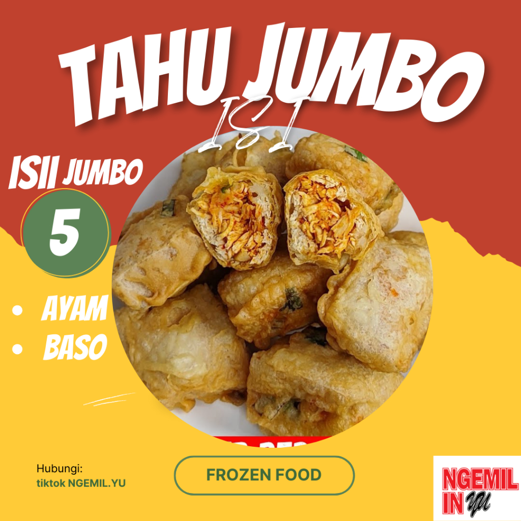 

Tahu JUMBO Isi Ayam Pedas Gurih | Camilan Viral Kekinian Snack Frozen Praktis Bisa Digoreng