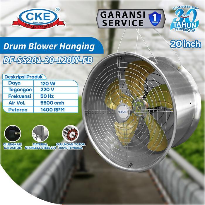 Hanging Drum Fan 20" Blower Tabung Gantung 20 Inch Stainless Steel/ drum fan