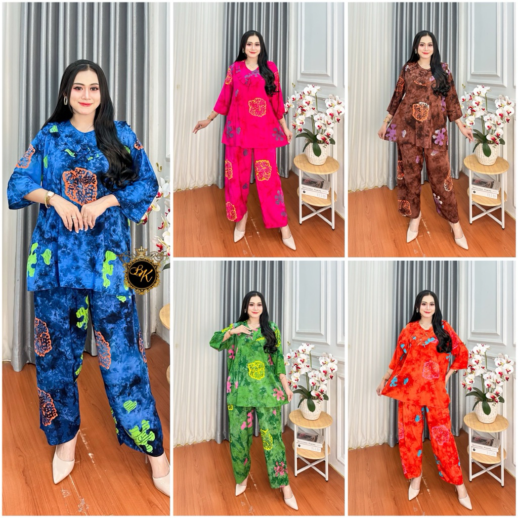 Setelan Jumbo Ld 130 | Set Wanita Jumbo | Setelan Celana Panjang Jumbo | Setelan 7/8 | One Set Jumbo