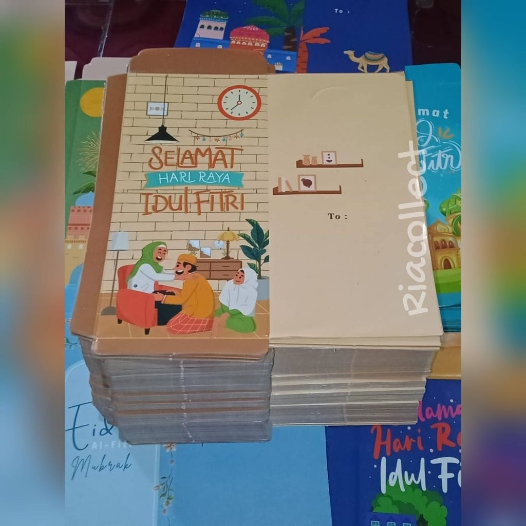 

( isi 100 lembar ) Amplop Lebaran Panjang Uang Tanpa Lipat 2026