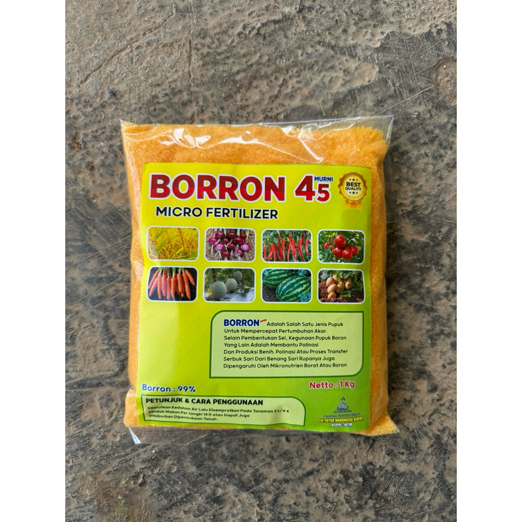 Pupuk micro boron 45 kuning boron murni 1kg