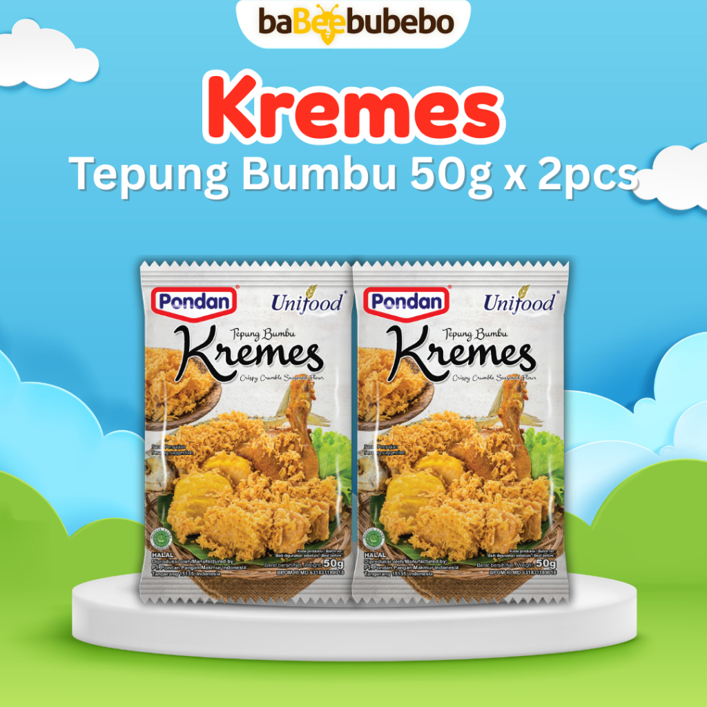 

Pondan Tepung Kremes Bumbu Kremesan 50gr Tepung Bumbu (isi 2 sachet)