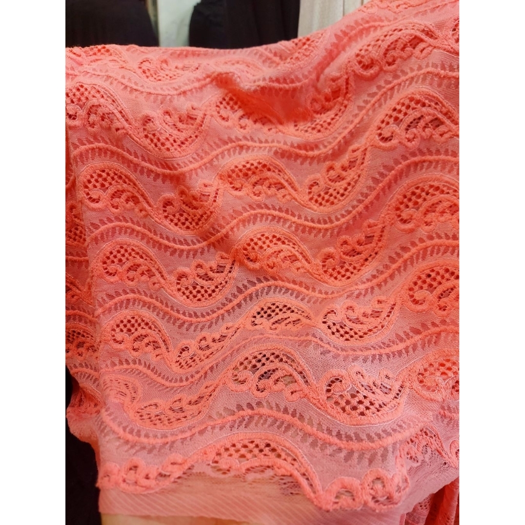 kain brokat premium - kain brokat kebaya  - kain brokat katun prada  - per panel 1.5m (pink salem)sr