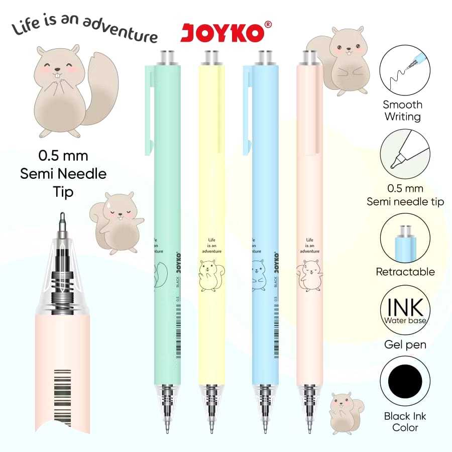 

[3 PCS] Gel Pen Pulpen Pena Joyko GP-373 0.5 mm