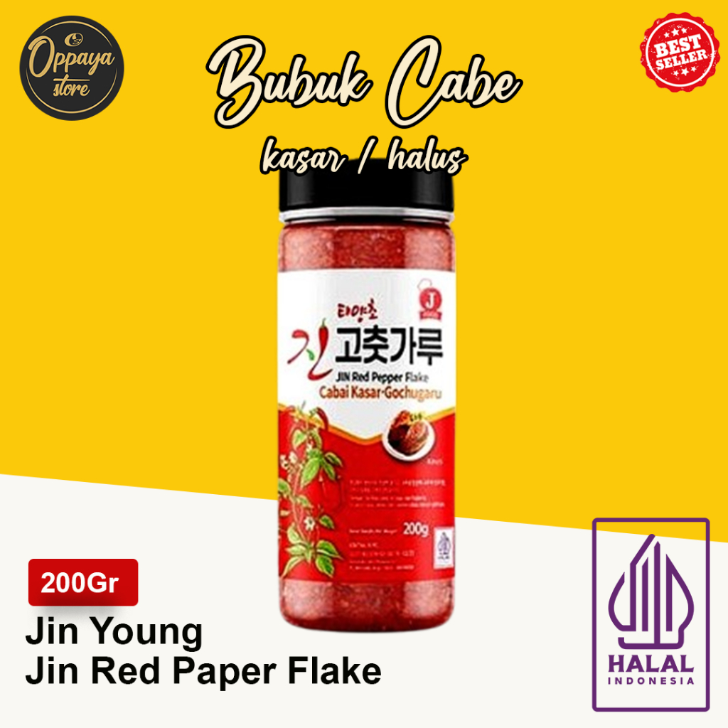 

Gochugaru Korea JIN Red Pepper Bubuk Cabe 200Gr Halal