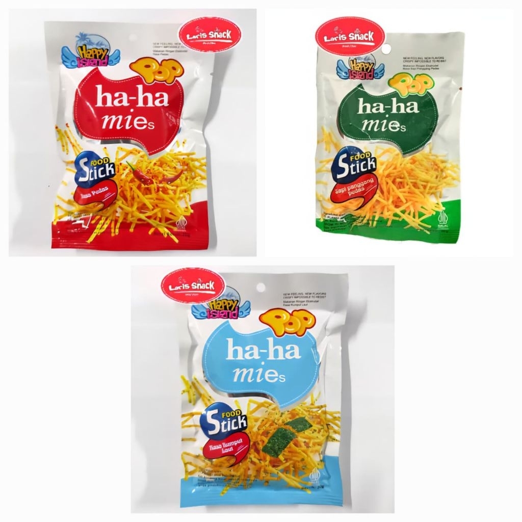 

Pop Ha-Ha Mies Happy Island Food Stick Mie Stik All Varian